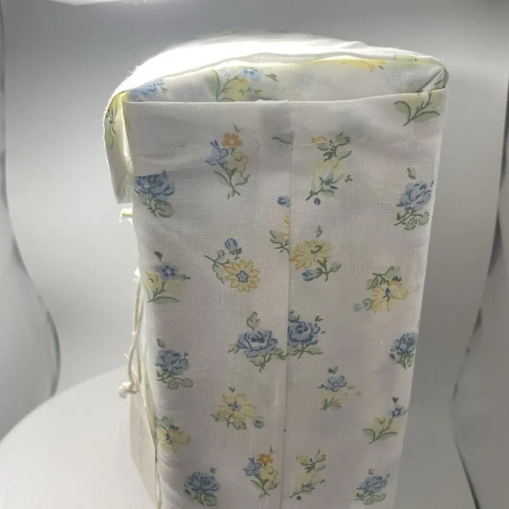Laura Ashley King Sheet Set Cotton Percale Claras Blossoms Yellow New With Tag